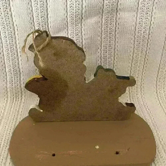 VTG 90s 80s Christmas Snowman Stand ornament about 7"  country primitive - Picture 3 of 3